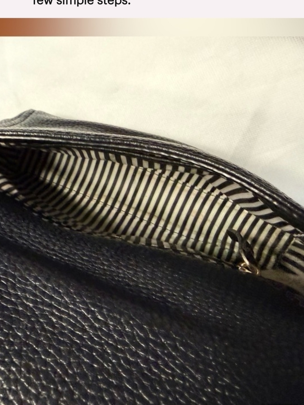 Kate Spade Pebbled Leather Crossbody -Black - Picture 5 of 9